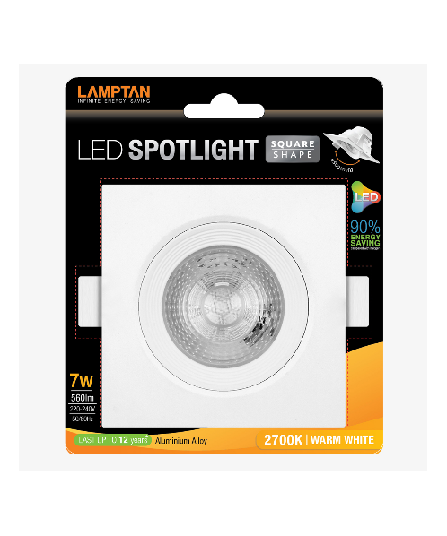 LAMPTAN ชุดโคมแอลอีดี 7W LED Spotlight