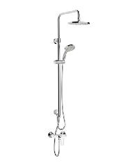 KOHLER ก๊อกผสมยืนอาบพร้อมชุดฝักบัวสายอ่อน และชุดฝักบัวก้านแข็ง ทอธ K-73194T-4-CP สีโครเมี่ยม