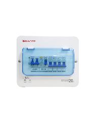 RACER ตู้คอนซูเมอร์เซ็ทสำเร็จ มีกันดูด 63 แอมป์ 4ช่อง + กันดูด RCCU-R/4ช่อง Main 63A + กันดูด สีขาว