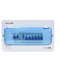 RACER ตู้คอนซูเมอร์เซ็ทสำเร็จ6 ช่อง มีกันดูด 63 แอมป์ + กันดูด RCCU-R/6ช่อง Main 63A + กันดูด สีขาว