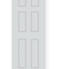 PEOPLE ประตู UPVC UN06 6ลูกฟัก มีลายไม้ในตัว 80x200 (ไม่เจาะ) สีขาวภายนอก UN06 สีขาว